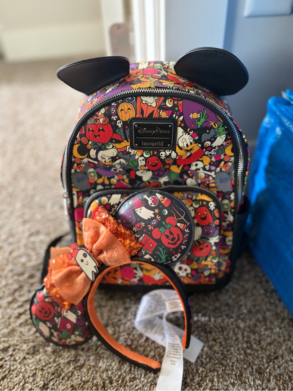 Disney Halloween Loungetly Backpack & Ears(PlaRead